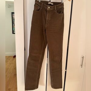 Abercrombie Brown High-Waisted long Jeans
